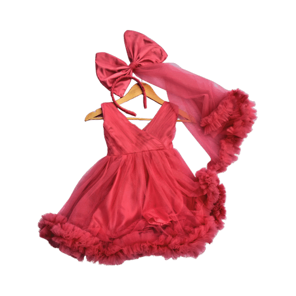 Baby Girl Pink Tulle Dress | Kids Princess Party Gown | Ruffled First Birthday Frock | Toddler Photoshoot Outfit Baby Girl Pink Tulle Dress | Kids Princess Party Gown | Ruffled First Birthday Frock | Toddler Photoshoot Outfit