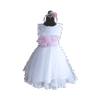 Pearl White & Pastel Pink Bloom Frock