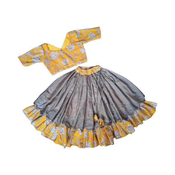 Kalamkari Cotton Print - Yellow Kalamkari Cotton Print - Yellow