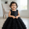 Midnight Velvet Ruffle Ballgown