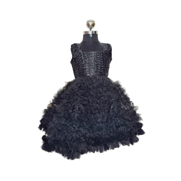 Midnight Velvet Ruffle Ballgown