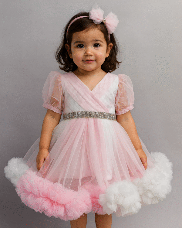 Enchanted Blush & Snow Petal Gown