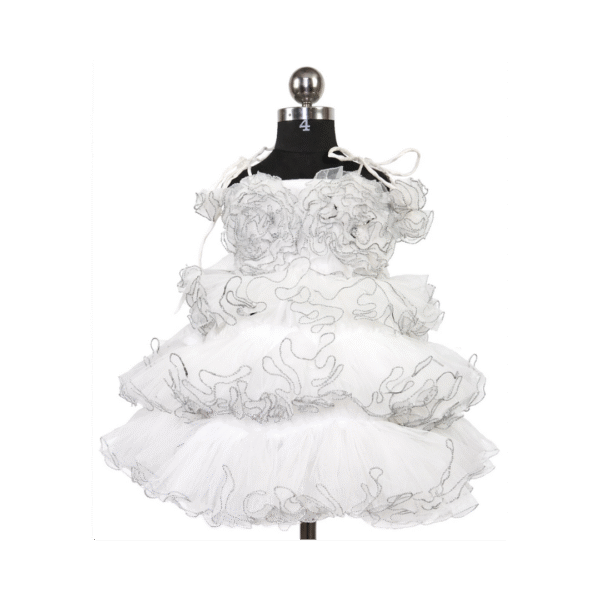 White Cloud Tiered Tulle Ballgown