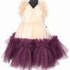 Plum Blossom Pastel Ruffle Gala Frock