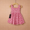 Playful Elephant Print Pink Cotton Frock