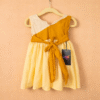 Little Sunflower Color-Block Cotton Frock