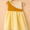 Little Sunflower Color-Block Cotton Frock